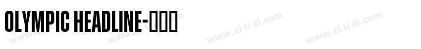 olympic headline字体转换